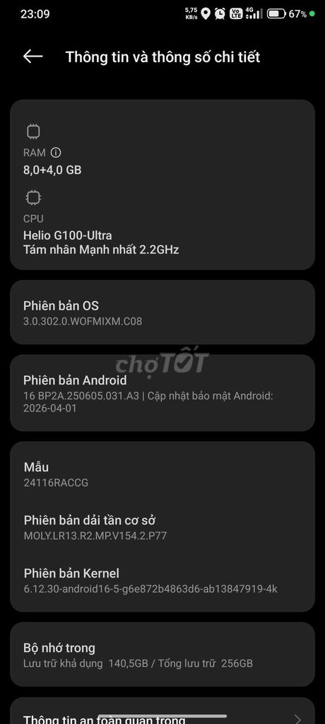 Xiaomi Redmi Note 14 Pro 8GB/256GB . Mua bán Điện thoại tại Quận Ngũ Hành Sơn Đà Nẵng được đăng bởi phan hoai nhan hình 1