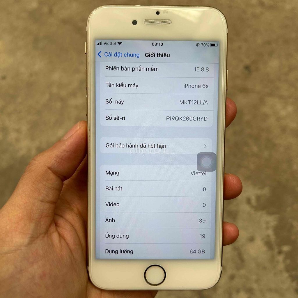 iPhone 6s 64GB Vàng. Mua bán Điện thoại tại Thị xã Tân Uyên Bình Dương được đăng bởi Thanh Lý hình 1