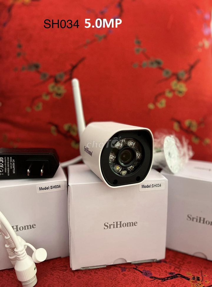 Camera wifi ngoài trời Srihome SH034 5MP siêu nét