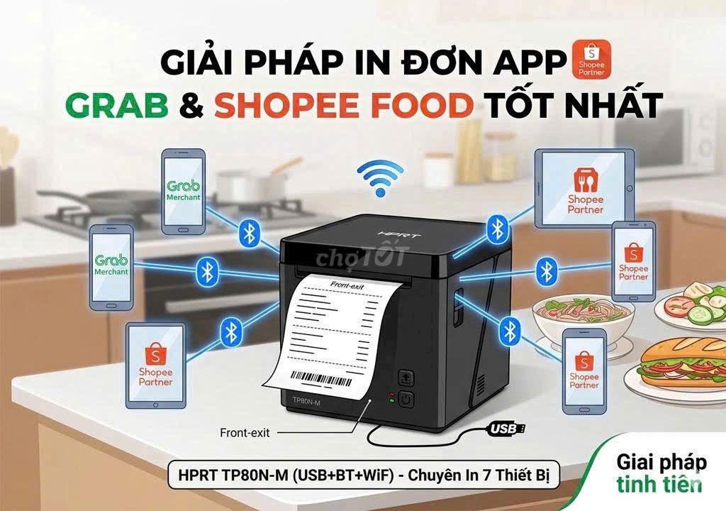 Máy in nhiệt HPRT TP80N-M Đen. Mua bán Đồ dùng văn phòng tại Quận Tân Phú Tp Hồ Chí Minh được đăng bởi tri huynh hình 1