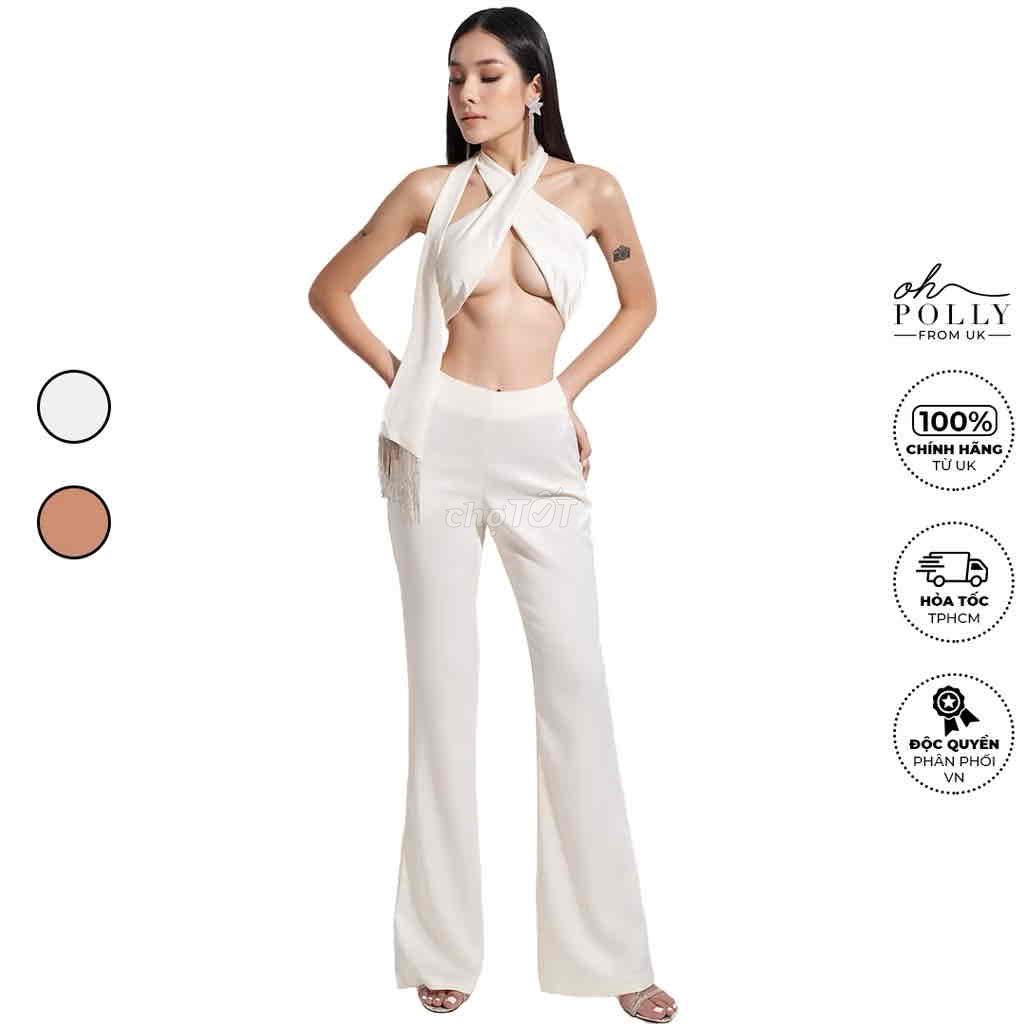 (New100%)Pass jumpsuit của oh polly trắng ngà szS