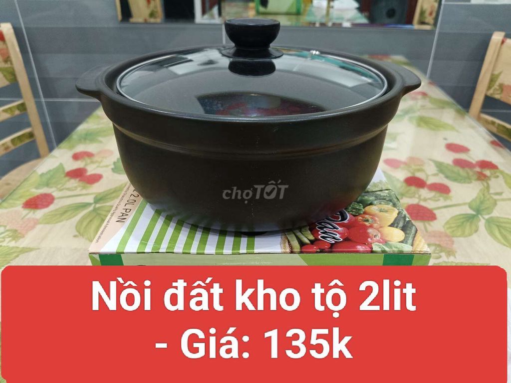 Nồi đất kho tộ 2lít (size 22cm)