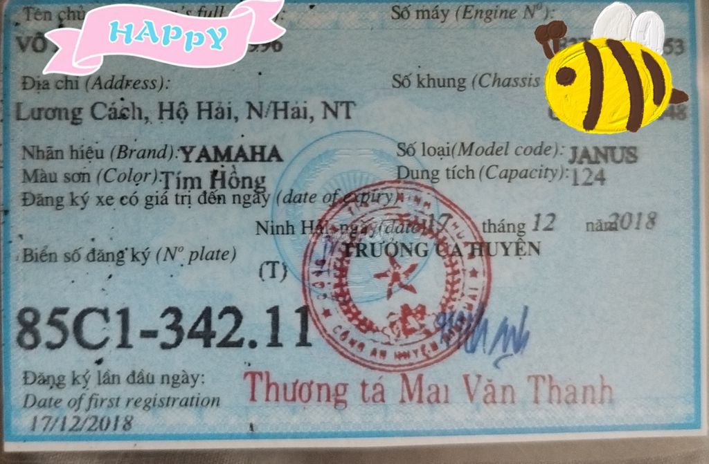 CHÍNH CHỦ (giấy tờ đầy đủ) XE JANUS Hồng tím 2018. Mua bán Xe máy tại Thành phố Thuận An Bình Dương được đăng bởi Võ nữ ngọc thùy hình 2