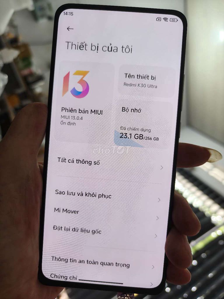 Xiaomi Redmi K30 Ultra 256GB Trắng 8GB RAM. Mua bán Điện thoại tại Thành phố Bến Tre Bến Tre được đăng bởi Từ Tuấn Bến Tre hình 1