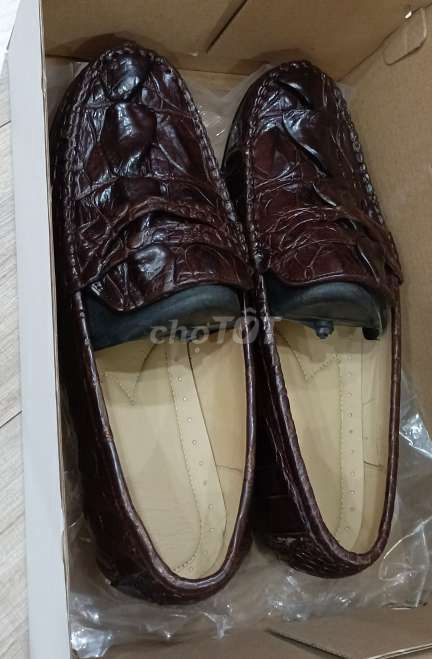 GIÀY CÁ SẤU THẬT 100% SIZE 42 MỚI NEW FULLBOX