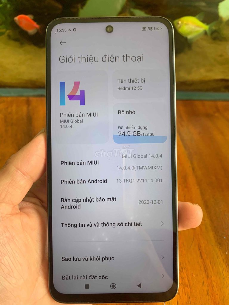 Xiaomi Redmi 12 5G 128GB Xám Đã dùng. Mua bán Điện thoại tại Huyện Ia Grai Gia Lai được đăng bởi Nguyễn Lonq hình 1