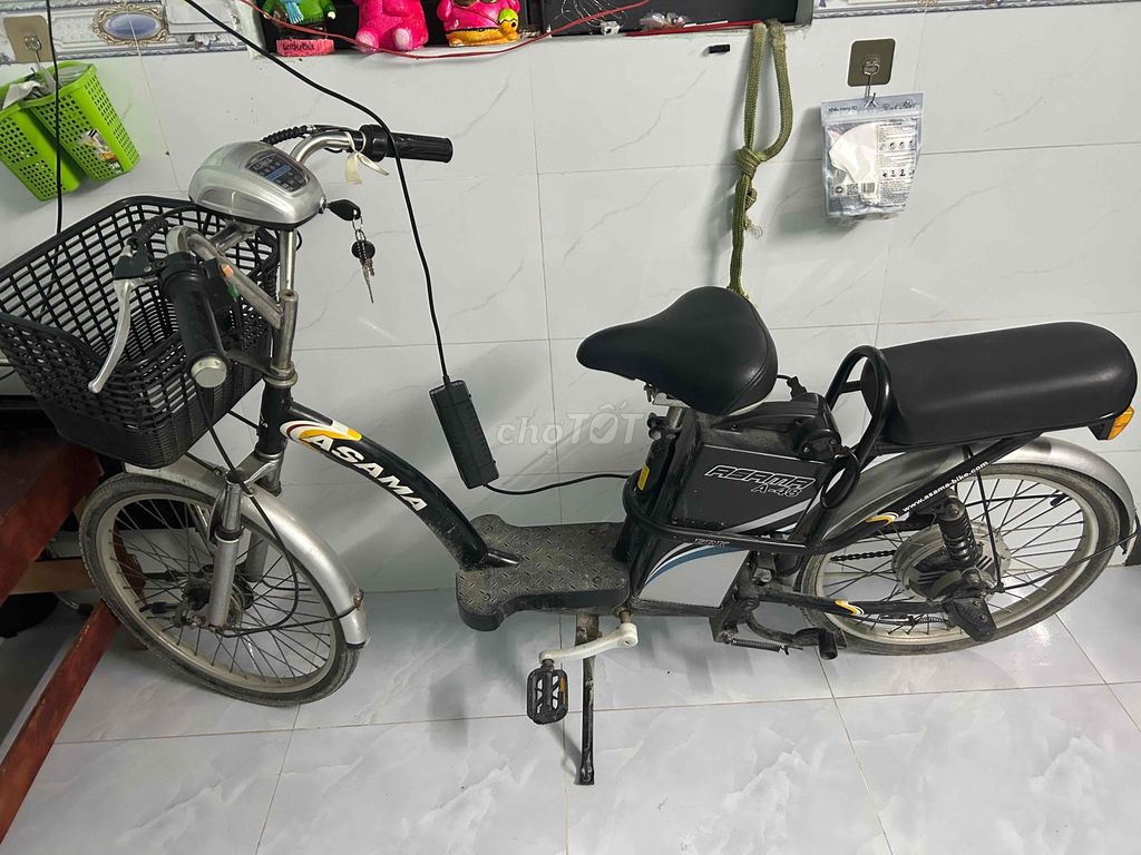Xe đạp điện ASAMA A-48 Đen. Mua bán Xe điện tại Huyện Đức Hòa Long An được đăng bởi Longho hình 4
