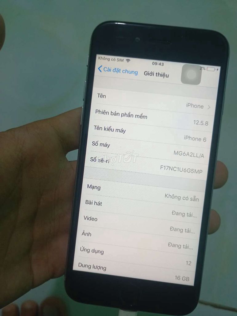 iPhone 6 16GB Xám Mất vân tay, tặng kèm ốp. Mua bán Điện thoại tại Huyện Long Mỹ Hậu Giang được đăng bởi kvv780 hình 1