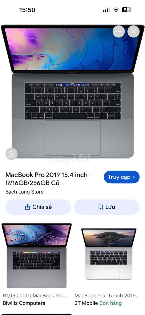 Apple MacBook Pro 15 inch 32GB/512GB. Mua bán Laptop tại Thành phố Huế Thừa Thiên Huế được đăng bởi Xe Dịch Vụ Huế hình 1