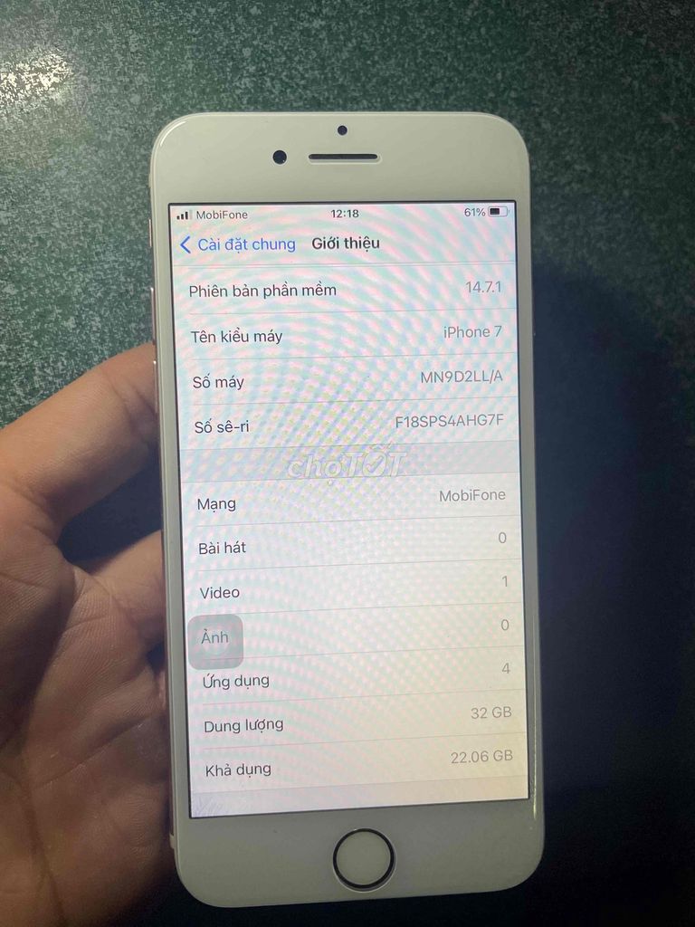iPhone 7G 32GB Hồng gl. Mua bán Điện thoại tại Thành phố Thủ Đức Tp Hồ Chí Minh được đăng bởi Liễu Nhu Yên hình 1
