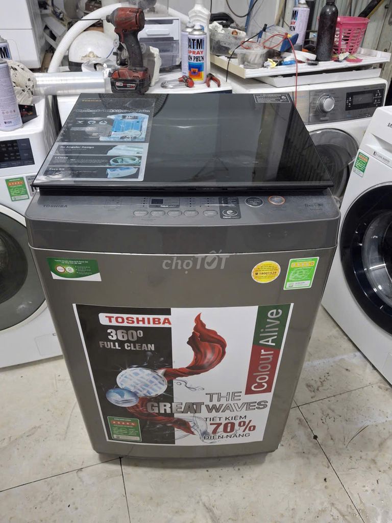 Thanh lý máy giặt Toshiba 8kg chạy tốt có ship💥. Mua bán Máy giặt tại Quận Bình Thạnh Tp Hồ Chí Minh được đăng bởi Quí Vũ Official hình 1