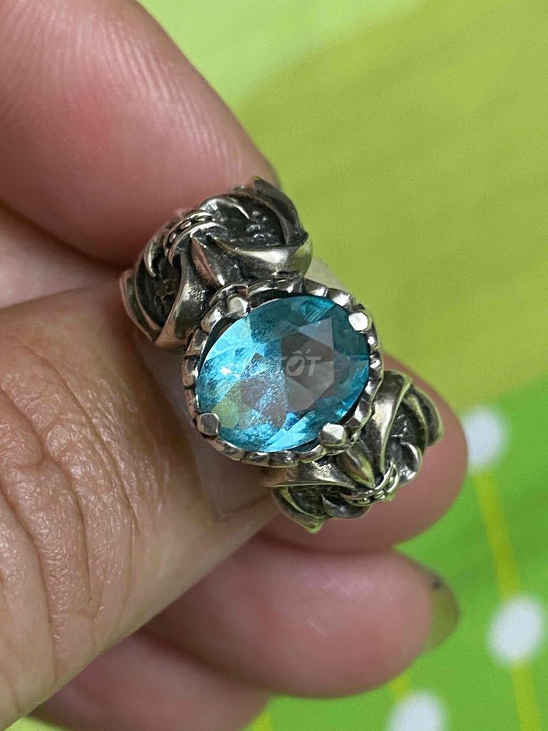 Nhẫn Bạc Đá Topaz Unisex size 17.5. Mua bán Phụ kiện thời trang khác tại Quận 3 Tp Hồ Chí Minh được đăng bởi huy uss hình 1