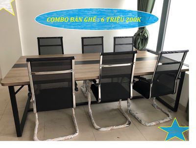 BÀN GHẾ PHÒNG HỌP NHÓM CÔNG TY 120X240X75. Mua bán Đồ dùng văn phòng tại Quận 12 Tp Hồ Chí Minh được đăng bởi Nội Thất Trưng Bày Giá Tại Xưởng TÂN BÌNH