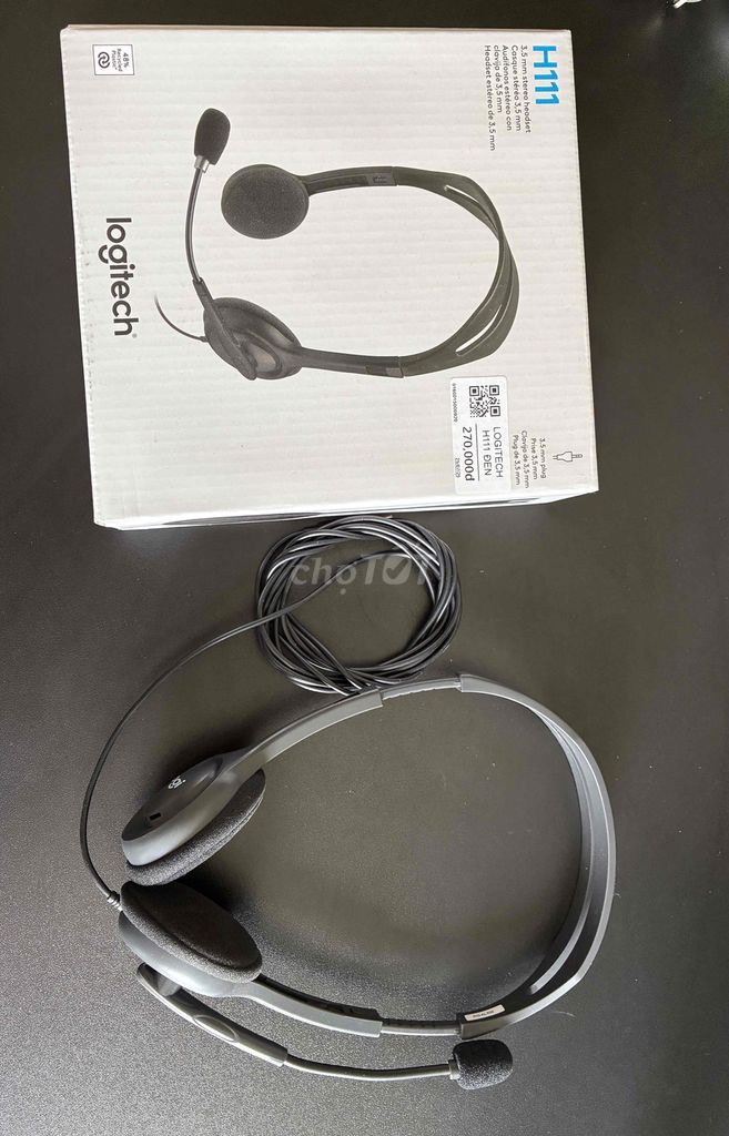 Tai nghe Logitech H111 Đen. Mua bán Tivi, Âm thanh tại Huyện Hòa Vang Đà Nẵng được đăng bởi ninhld hình 1