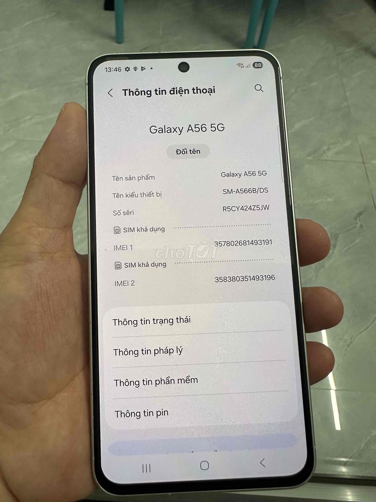 Samsung Galaxy A56 5G 128GB Xám lỗi sim. Mua bán Điện thoại tại Quận Liên Chiểu Đà Nẵng được đăng bởi Nguyen Phuoc hình 1
