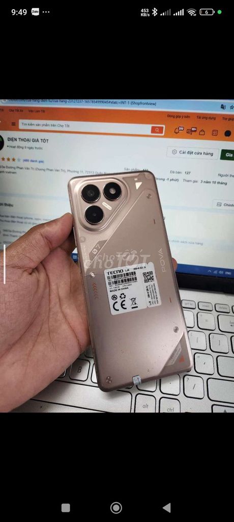 TECNO POVA 7 8GB/256GB PIN 7000 HELIO G99 ULTIMATE. Mua bán Điện thoại tại Quận Bình Thạnh Tp Hồ Chí Minh được đăng bởi Dân Mobile hình 1