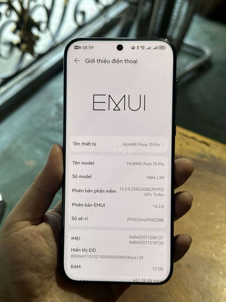 Huawei Pura 70 Pro 512GB Đen Vỡ lưng. Mua bán Điện thoại tại Thành phố Thủ Đức Tp Hồ Chí Minh được đăng bởi HP hình 1