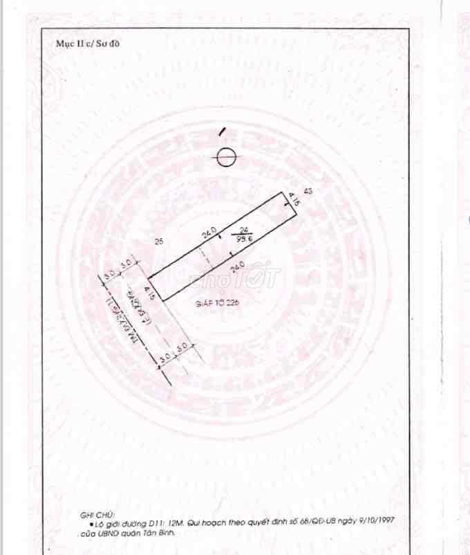 nhà mặt tiền đường D11 phường tây thạnh quận tân phú DT 4,15x23