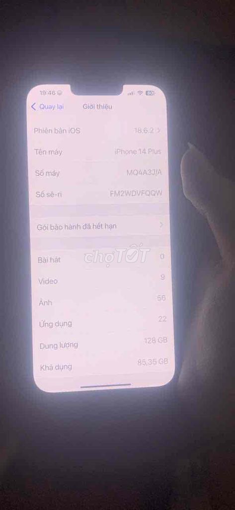 Apple iPhone 14 Plus 128GB Đen. Mua bán Điện thoại tại Huyện Đan Phượng Hà Nội được đăng bởi Tien Nguyen hình 1