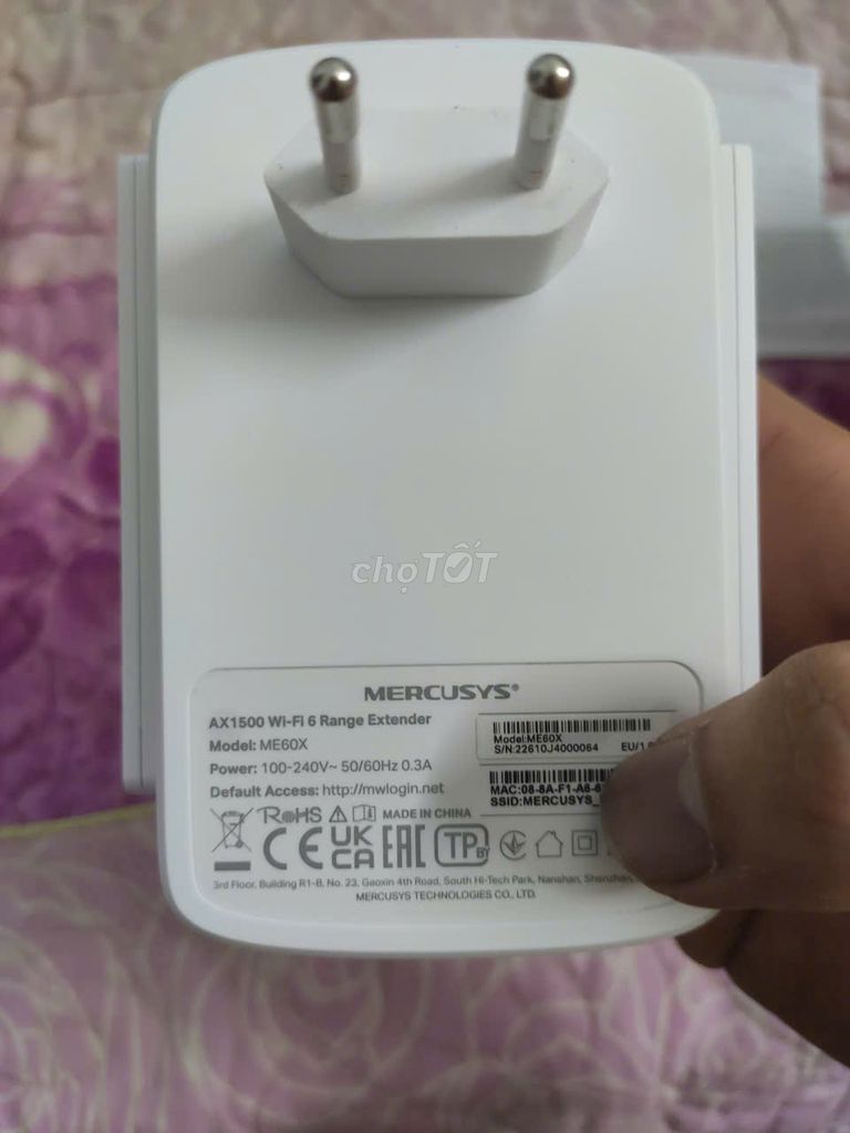 Bộ mở rộng sóng Mercusys ME60X likenew 99%. Mua bán Phụ kiện (Màn hình, Chuột...) tại Huyện Kim Bảng Hà Nam được đăng bởi Đức Trịnh hình 1