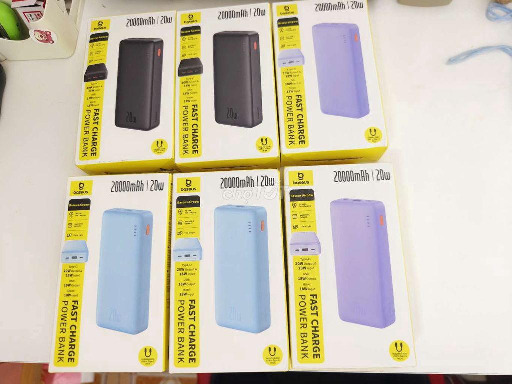 Sạc dự phòng Baseus 20000mAh 20W. Mua bán Phụ kiện (Màn hình, Chuột...) tại Quận Lê Chân Hải Phòng được đăng bởi Đậu Đậu hình 1