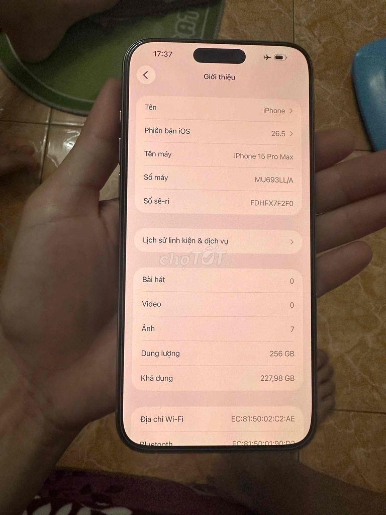 Apple iPhone 15 Pro Max 256GB Xám Titan. Mua bán Điện thoại tại Quận Lê Chân Hải Phòng được đăng bởi Lê Tuấn Đại hình 1