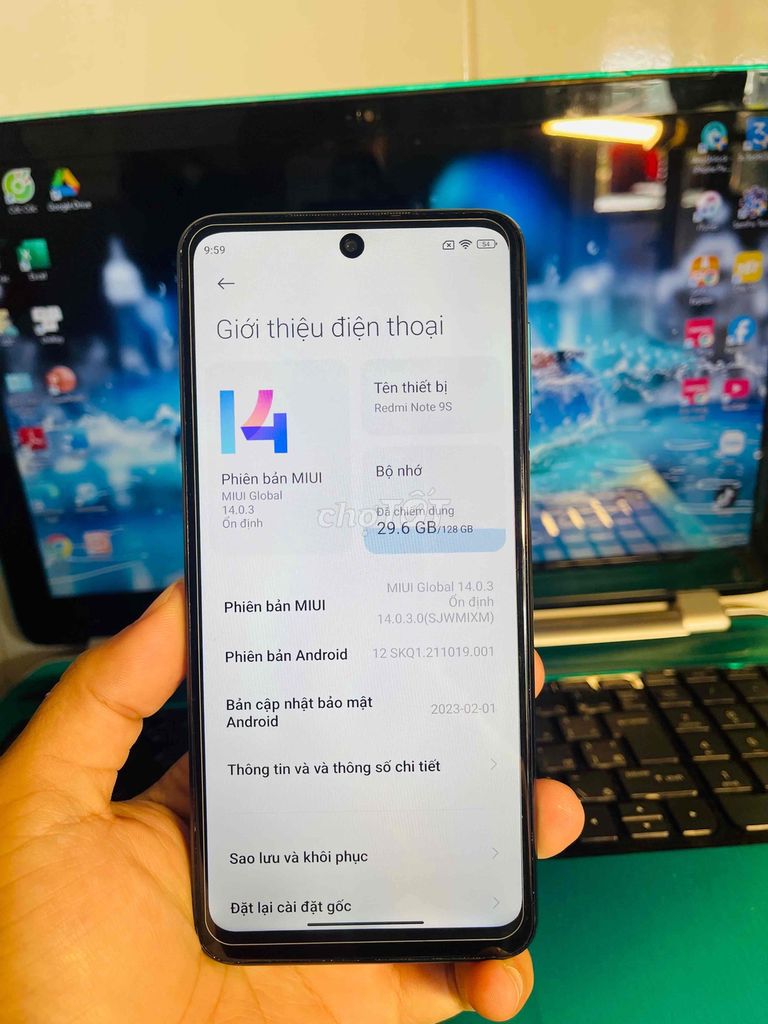 redmi note 9s 6/128 máy zin đẹp full CN