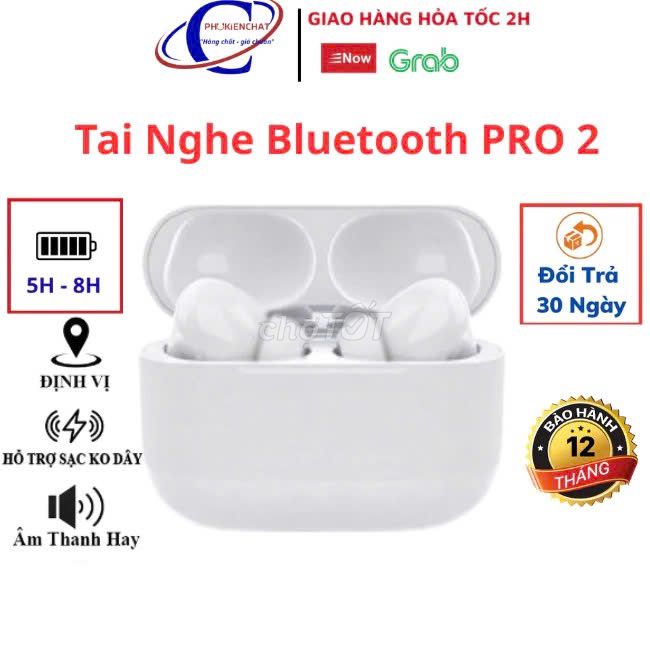 Tai nghe Bluetooth PRO-2 Trắng Chống ồn. Mua bán Tivi, Âm thanh tại Quận Bình Tân Tp Hồ Chí Minh được đăng bởi TRẦN NGỌC VĂN hình 1
