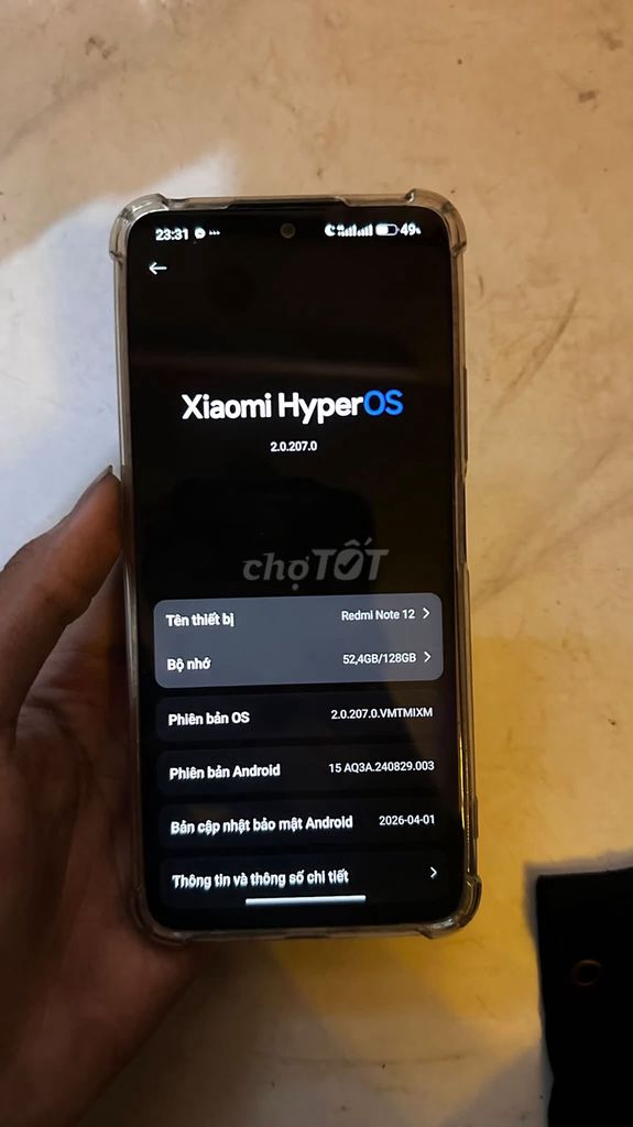 Xiaomi Redmi Note 12 128GB Đen. Mua bán Điện thoại tại Quận 1 Tp Hồ Chí Minh được đăng bởi Hội Đồ Điện Tử hình 1