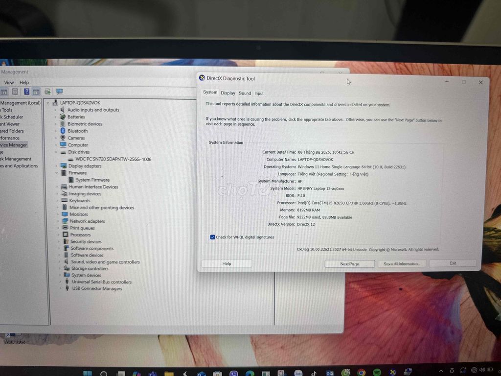 HP ENVY 13-AH1011TU i5 Gen 8 13.3 inch 8GB/256GB. Mua bán Laptop tại Quận Gò Vấp Tp Hồ Chí Minh được đăng bởi HQ86 Thanh Lý Cầm đồ hình 1