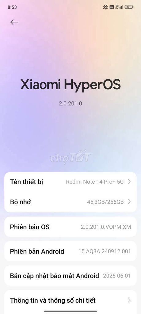Xiaomi Redmi Note 14 Pro+ 5G 256GB Xanh. Mua bán Điện thoại tại Huyện Mê Linh Hà Nội được đăng bởi Nguyen văn hùng hình 1