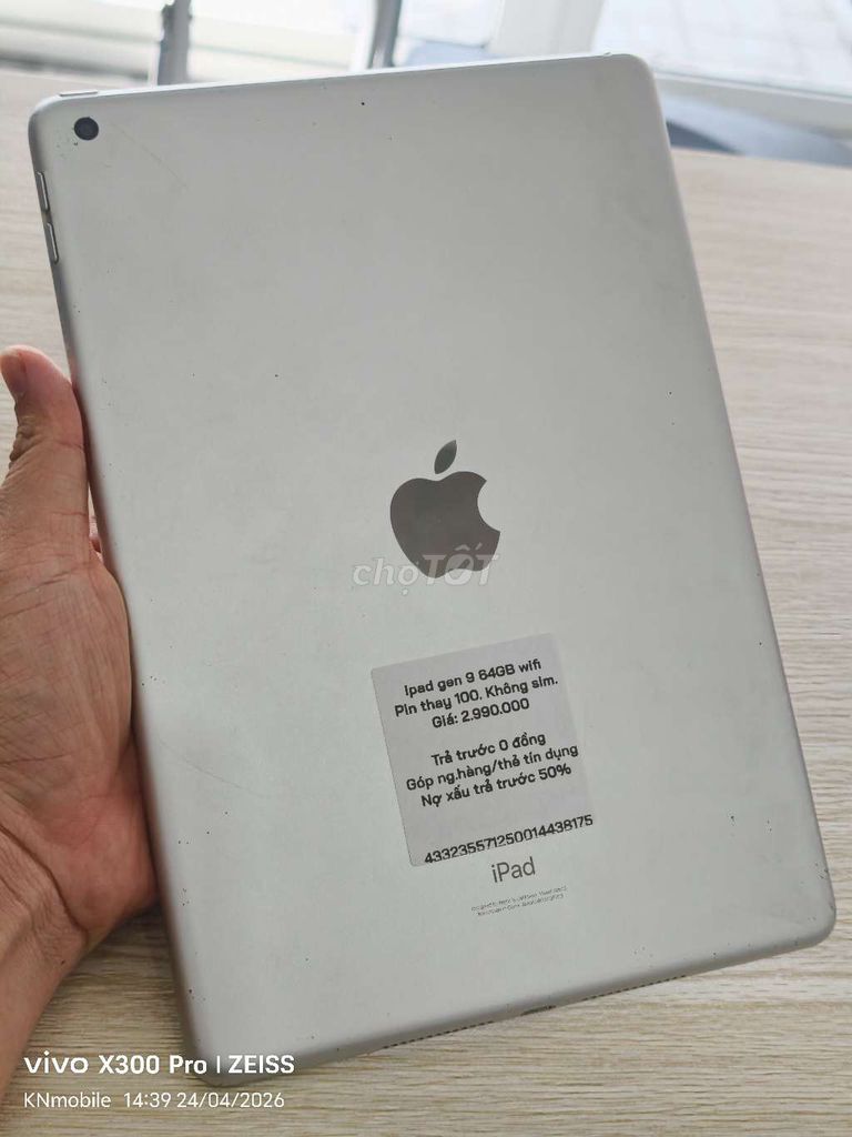 Apple iPad Gen 9 64GB Wifi Bạc. Mua bán Máy tính bảng tại Thành phố Long Xuyên An Giang được đăng bởi Khoa Knmobile An Giang hình 1