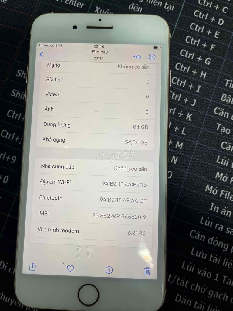 iPhone 8 Plus 64GB Vàng hồng. Mua bán Điện thoại tại Huyện Cần Giuộc Long An được đăng bởi Trần QuốcAnh hình 1