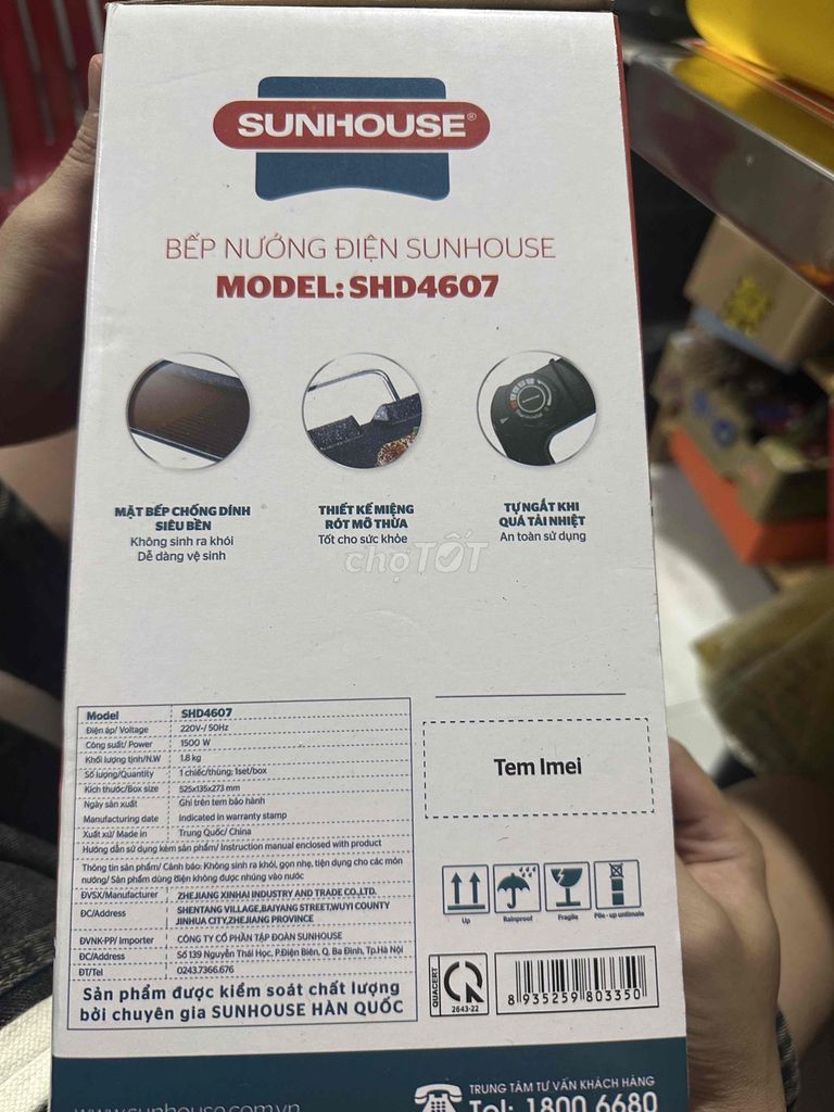 Bếp nướng điện SUNHOUSE SHD4607. Mua bán Bếp, lò, đồ điện nhà bếp tại Huyện Bình Chánh Tp Hồ Chí Minh được đăng bởi Lâm Gia Yến hình 1