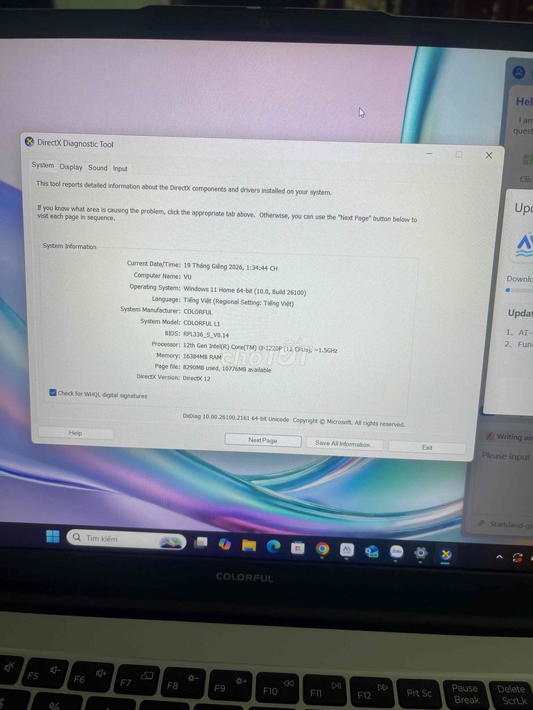 Colorful COLORFUL i3-1220P 16GB/500GB Mới. Mua bán Laptop tại Huyện Hòa Vang Đà Nẵng được đăng bởi NGUYỄN Văn Vũ hình 1