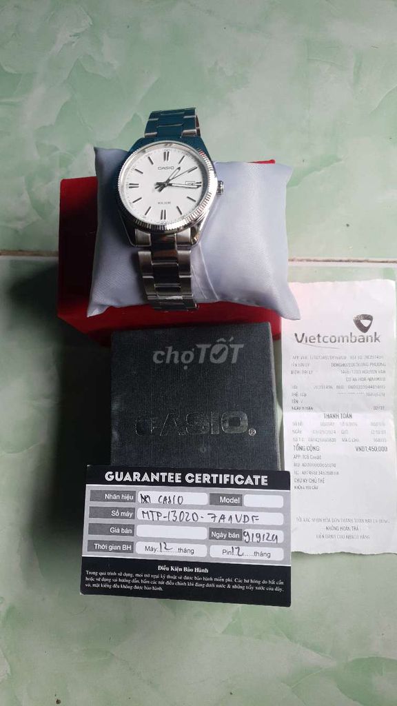 Casio nam,niềng khía,size 38.5,lướt 99,99%.