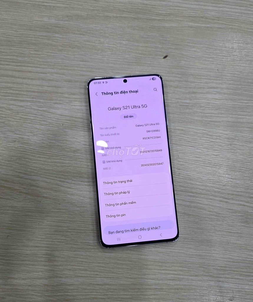 Samsung Galaxy S21 Ultra 5G 128GB Hồng. Mua bán Điện thoại tại Quận Cẩm Lệ Đà Nẵng được đăng bởi chuẩn  hình 1