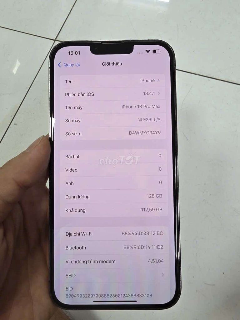 iPhone 13 Pro Max 128GB quốc tế mỹ đẹp 98%. Mua bán Điện thoại tại Quận 8 Tp Hồ Chí Minh được đăng bởi Thiên Hòa mobile  hình 1