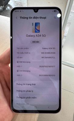 Samsung Galaxy A34 5G. Mua bán Điện thoại tại Thành phố Qui Nhơn Bình Định được đăng bởi Tuong