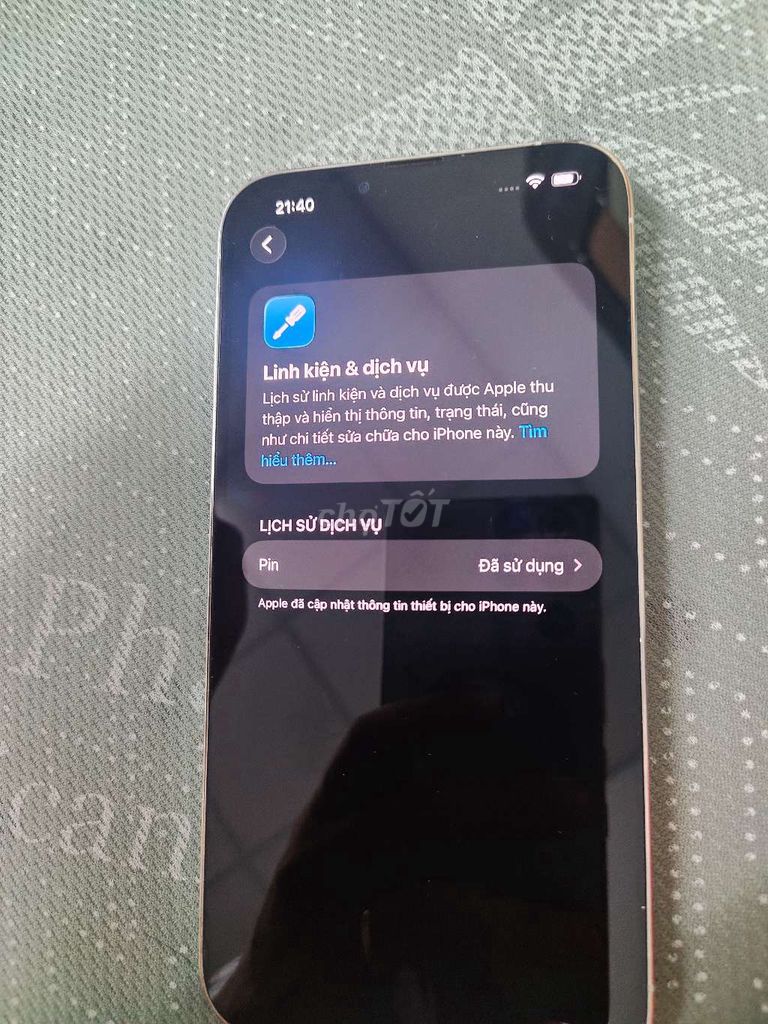 Apple iPhone 13 Pro Max 128GB Trắng Đã dùng. Mua bán Điện thoại tại Huyện Cao Lãnh Đồng Tháp được đăng bởi Trần Tấn Đạt hình 1