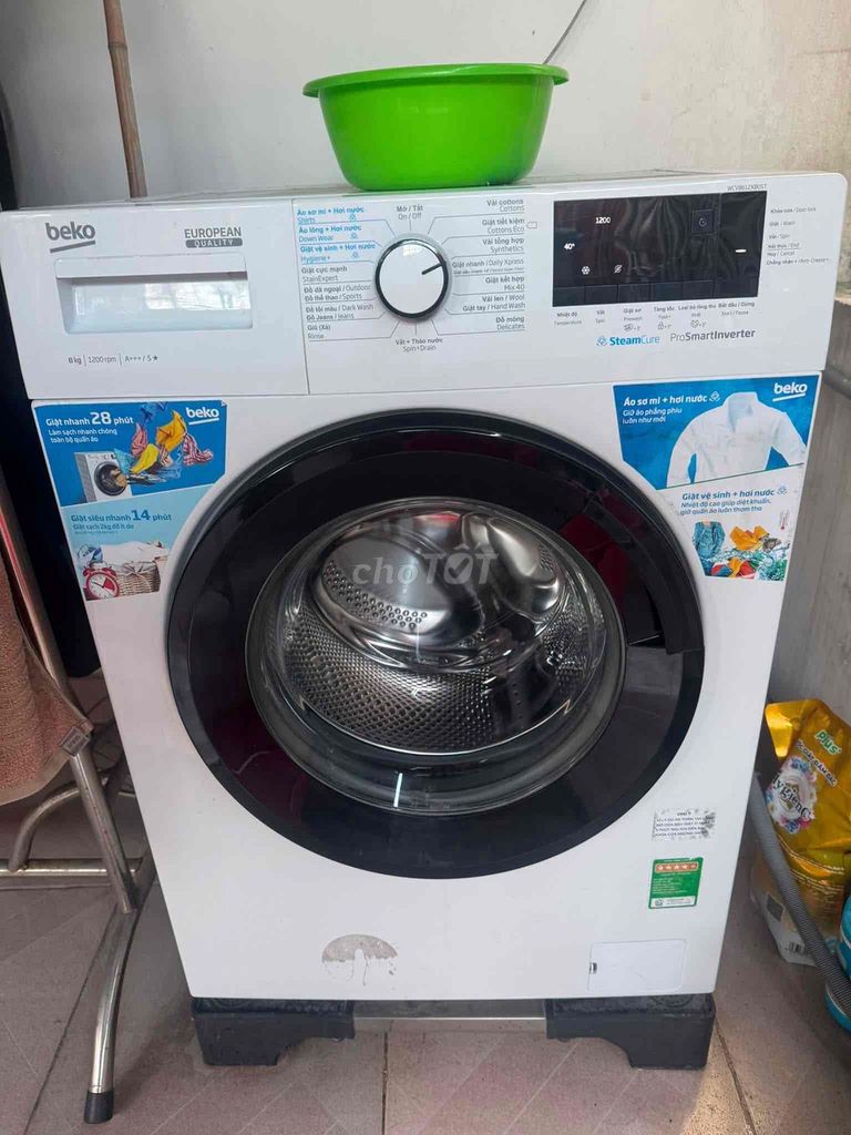 Máy giặt Beko 8kg lồng ngang Trắng SteamCure. Mua bán Máy giặt tại Quận Lê Chân Hải Phòng được đăng bởi Đặng Quang Vinh hình 1