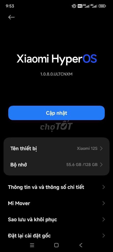 Xiaomi 12s 5G 2Sim như mới 98%