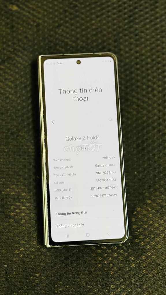 Samsung Galaxy Z Fold 4 256GB Xám Mỹ. Mua bán Điện thoại tại Quận Ngũ Hành Sơn Đà Nẵng được đăng bởi terry16 hình 1