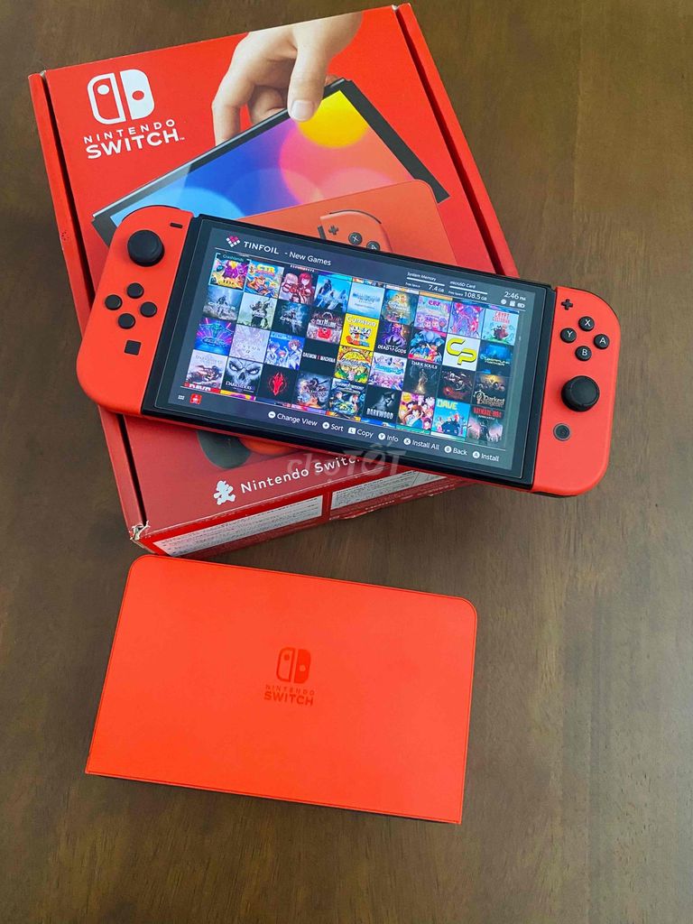 Nintendo switch Oled Mario mod chip 128g full box