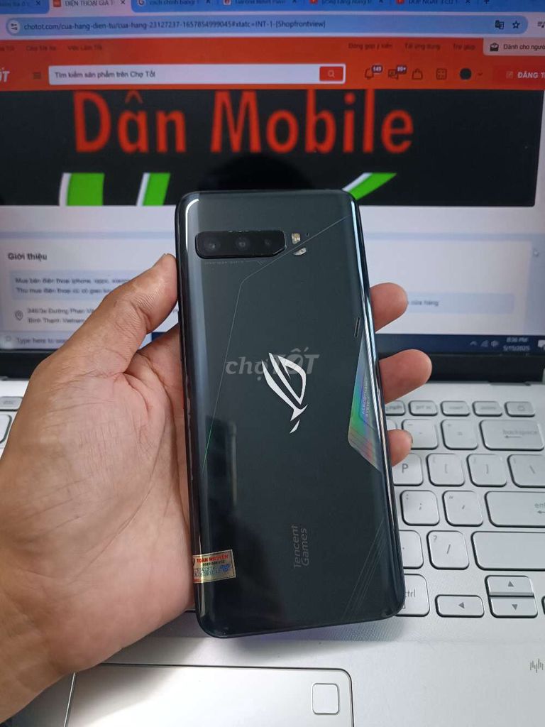 ASUS ROG PHONE 3 12GB/128GB PIN 6000 SNAP 865+. Mua bán Điện thoại tại Quận Bình Thạnh Tp Hồ Chí Minh được đăng bởi Dân Mobile hình 1