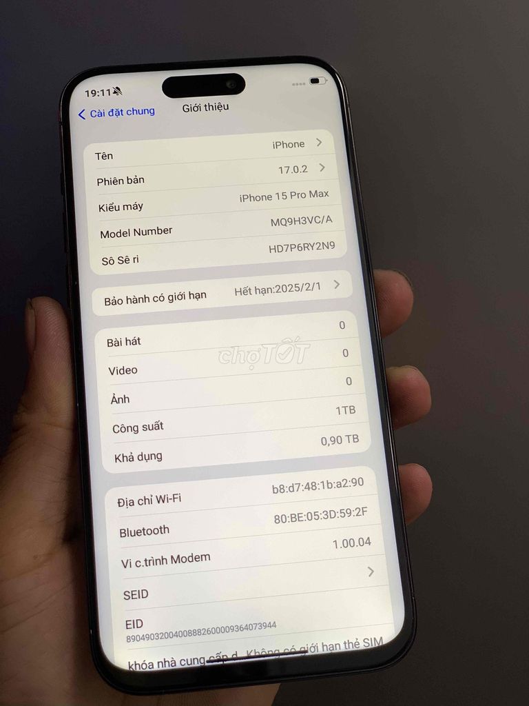 iPhone 15 Pro Max 1TB Đài Loan. Mua bán Điện thoại tại Thành phố Phan Thiết Bình Thuận được đăng bởi Minh Thư hình 1