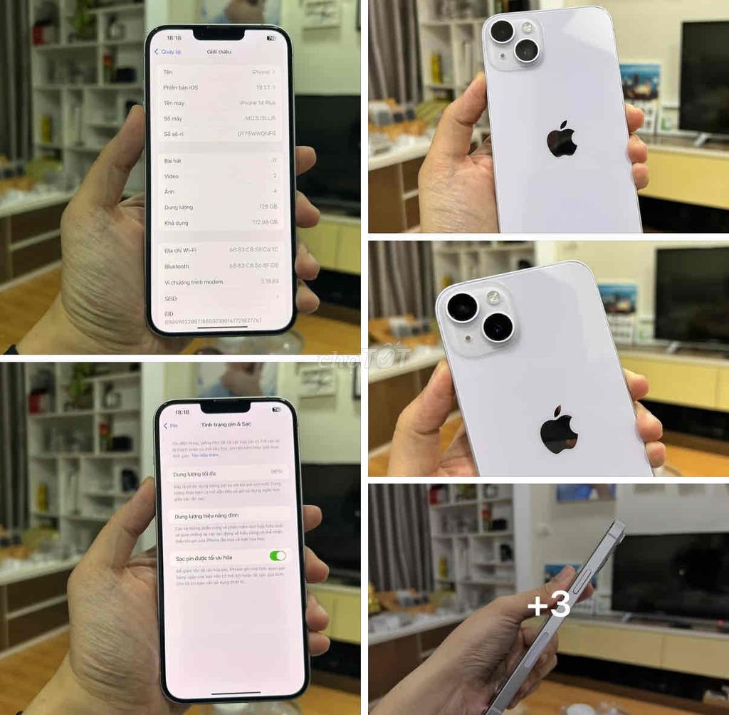 iPhone 14 Plus 256GB Tím FULLBOX keng APPLE 2024. Mua bán Điện thoại tại Quận Thanh Xuân Hà Nội được đăng bởi Nguyễn Huy Dũng hình 1