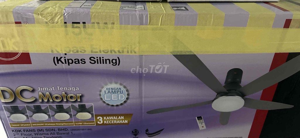 Quạt trần KDK K15UW Xám có đèn LED. Mua bán Quạt tại Thành phố Thuận An Bình Dương được đăng bởi Alex  hình 1