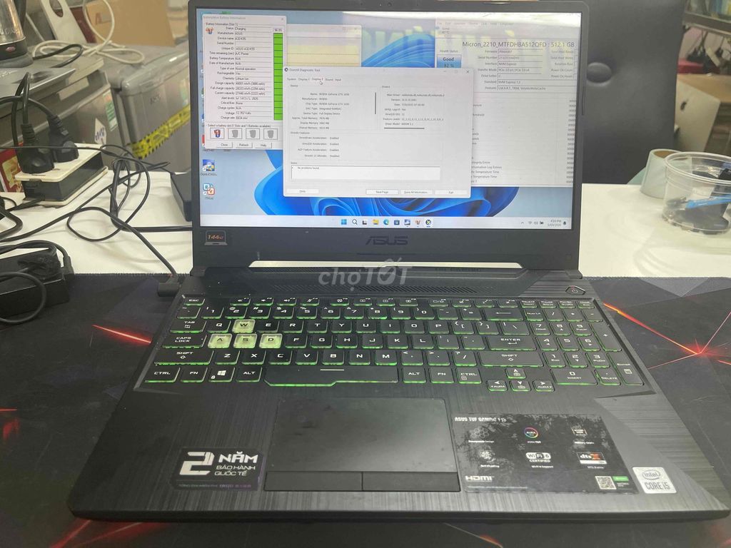 Asus TUF F15 i5-10th/8GB/512GB Gtx 1650. Mua bán Laptop tại Quận Gò Vấp Tp Hồ Chí Minh được đăng bởi Chí Hướng Group  hình 1