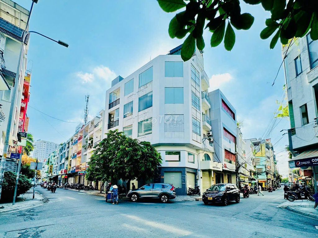 GÓC 2 MT MẶT TIỀN HOA SỨ - PHAM XÍCH LONG - 6X15m - 5 TẦNG THANG MÁY